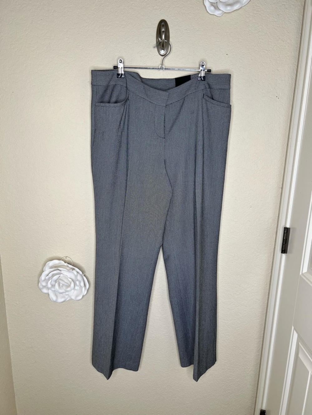 NTM Lane Bryant The Sophie Straight Trouser Size 14 Black White Houndstooth NWT